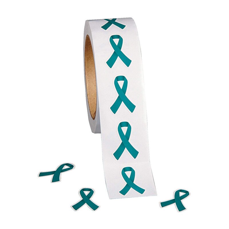 Awareness Ribbon Sticker Roll 500 Pieces