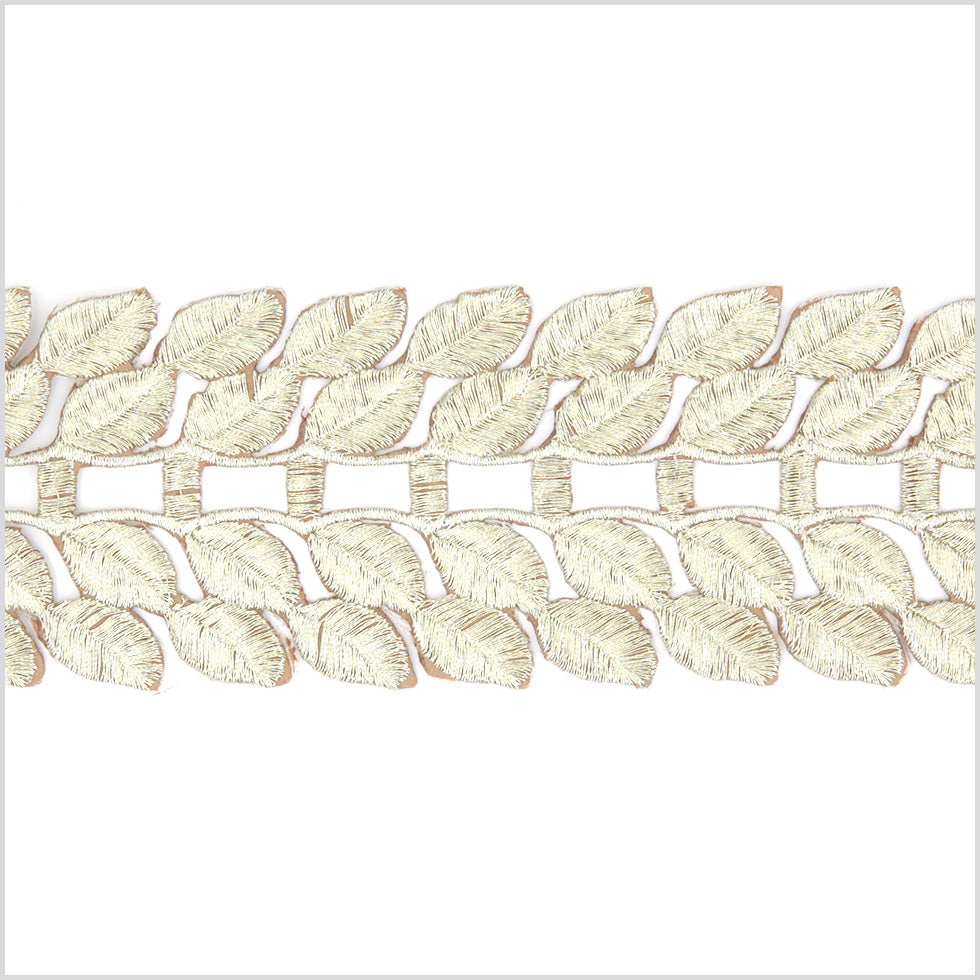 2.75" Metallic Gold Leafy Trim