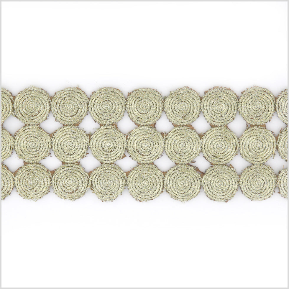 2" Metallic Gold Swirl Trim