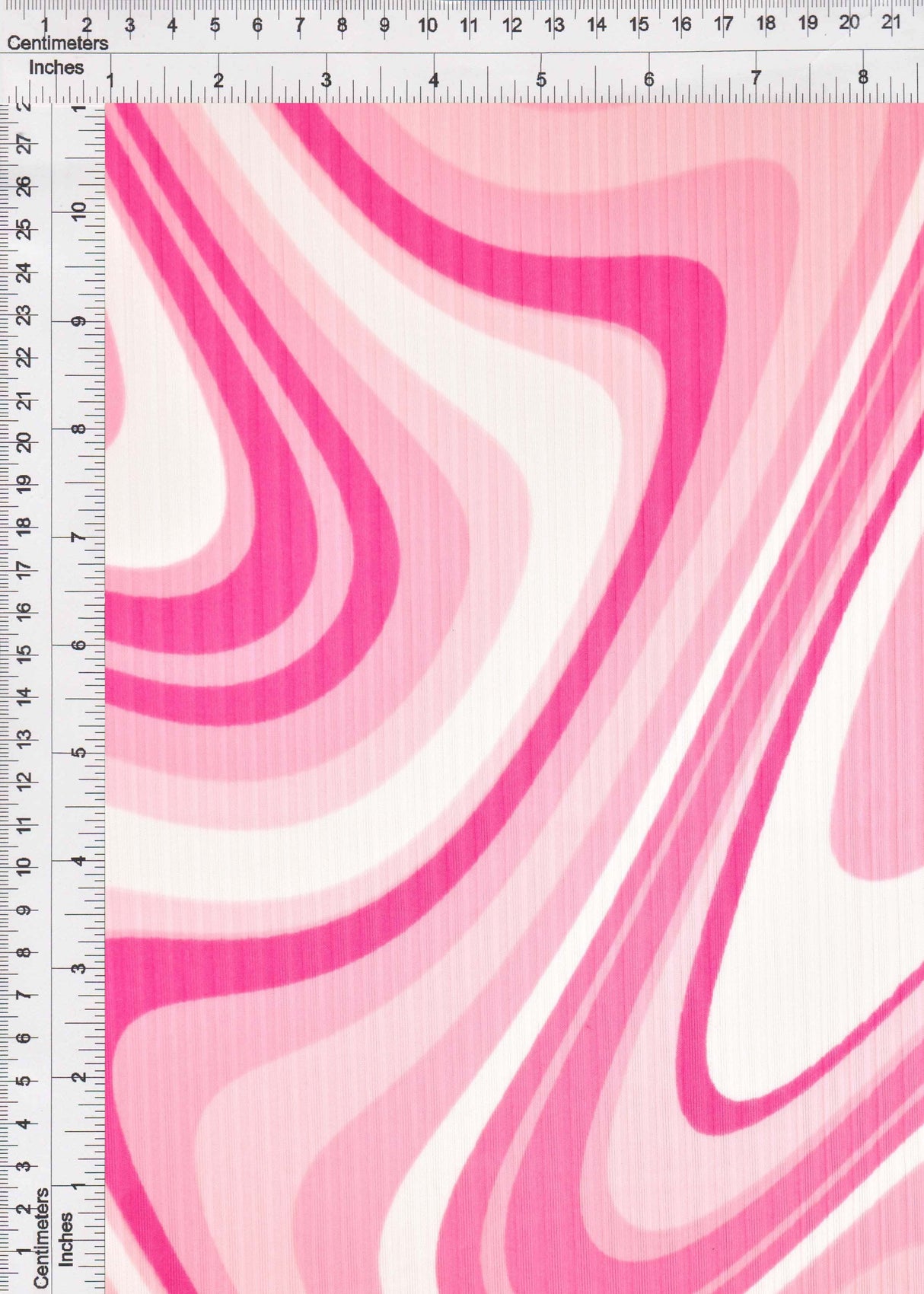 Abstract Tie-Dye Rib Knit Fabric