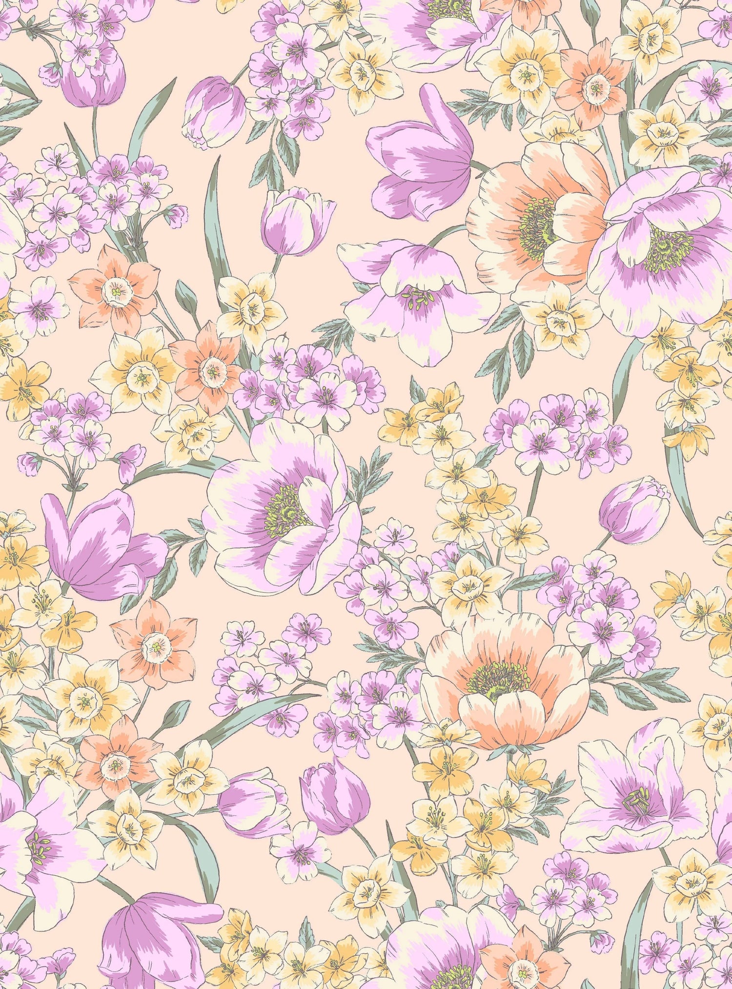 Cey Floral Woven Fabric 100% Polyester, 58/59" Wide for Home Decor & Apparel