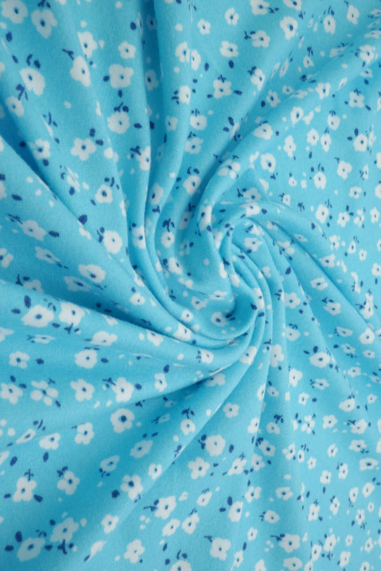Brushed DTY Ditsy Floral Knit Blue Sky