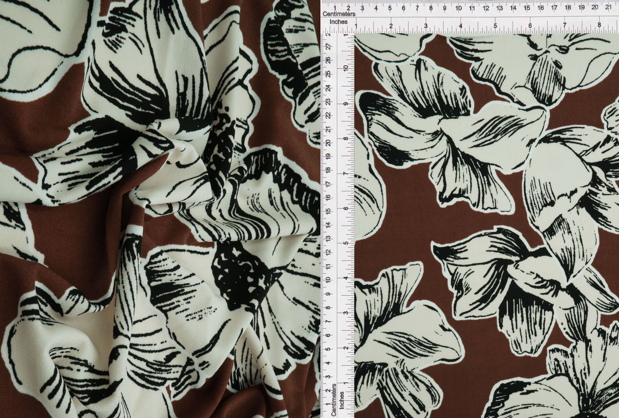 Floral ITY Stretch Knit Fabric
