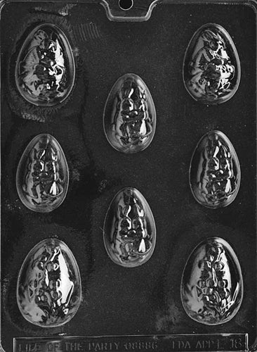 3D Large Decorated Eggs Chocolate Mold - LPE018