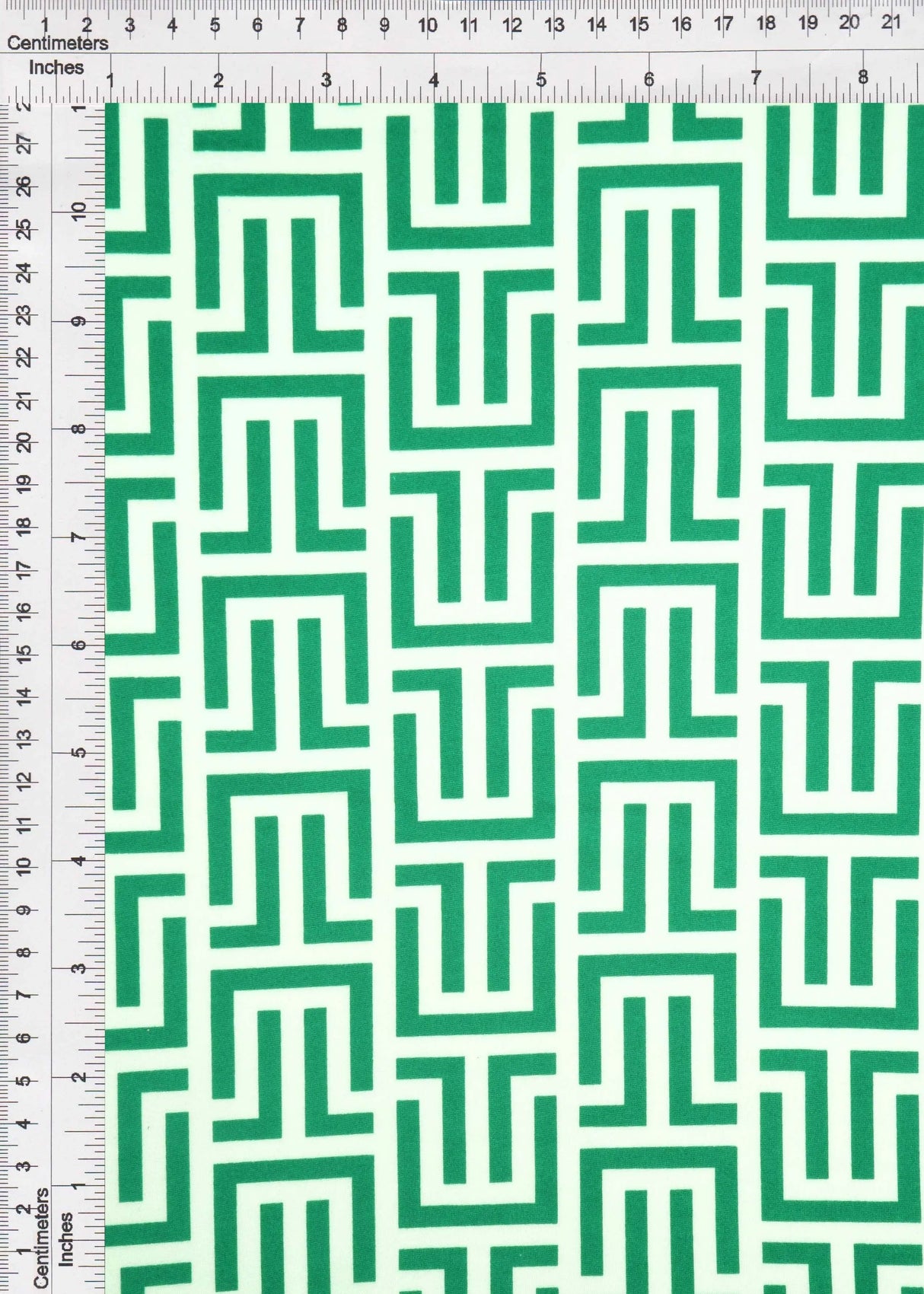 1 Yard DTY Brushed Retro Geo Greek Print Fabric 170 GSM Polyester Spandex Blend 58/60" Width