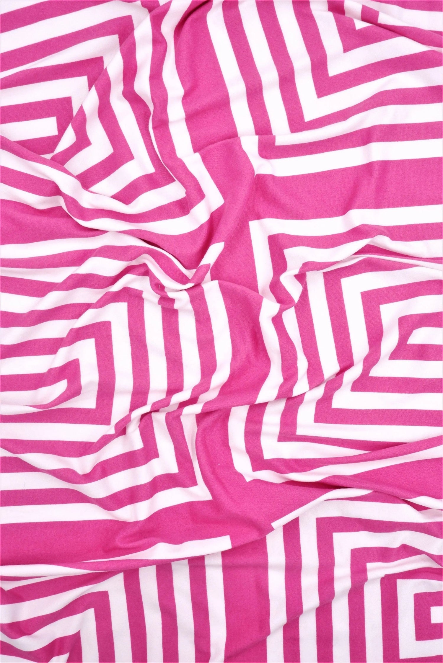 1 Yard Retro Geo Brushed DTY Knit Fabric 58/60 Inch Wide Cozy Stretch Material for Vintage-Inspired Sewing Projects