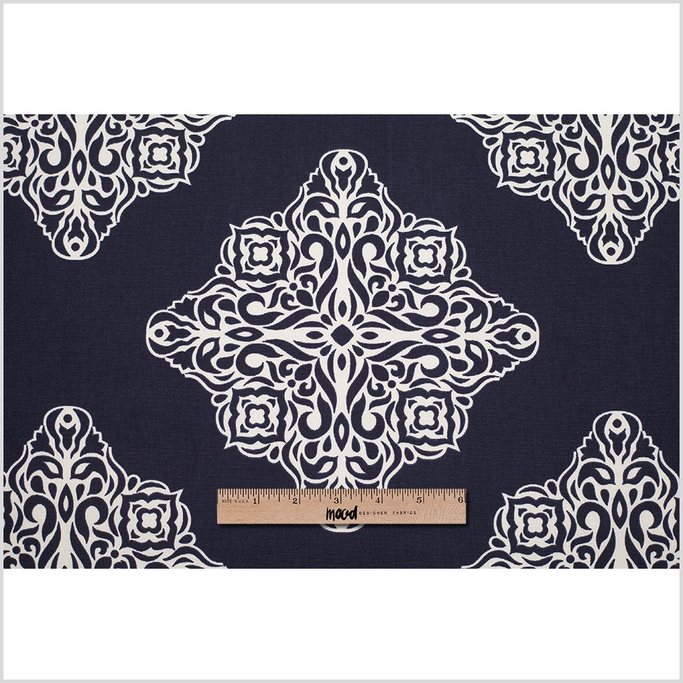 Midnight Blue Light-Weight Printed Cotton Woven