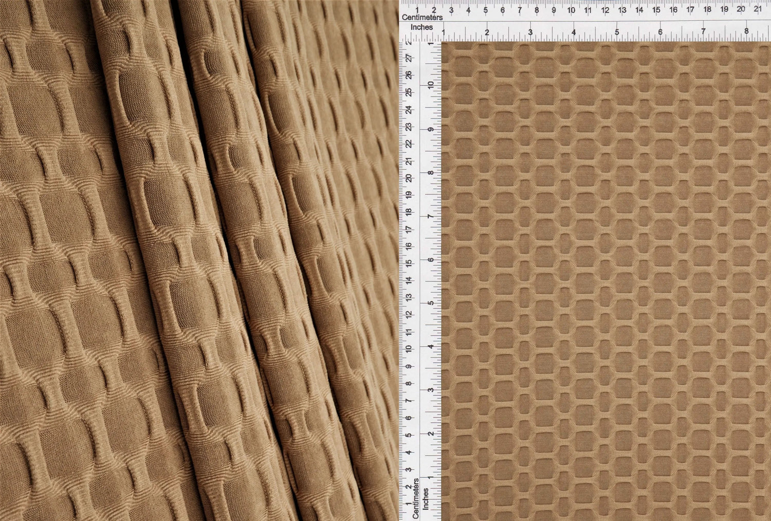 Honeycomb Knit Jacquard Solid Fabric Stretch Polyester Spandex 58/60 Inches Wide