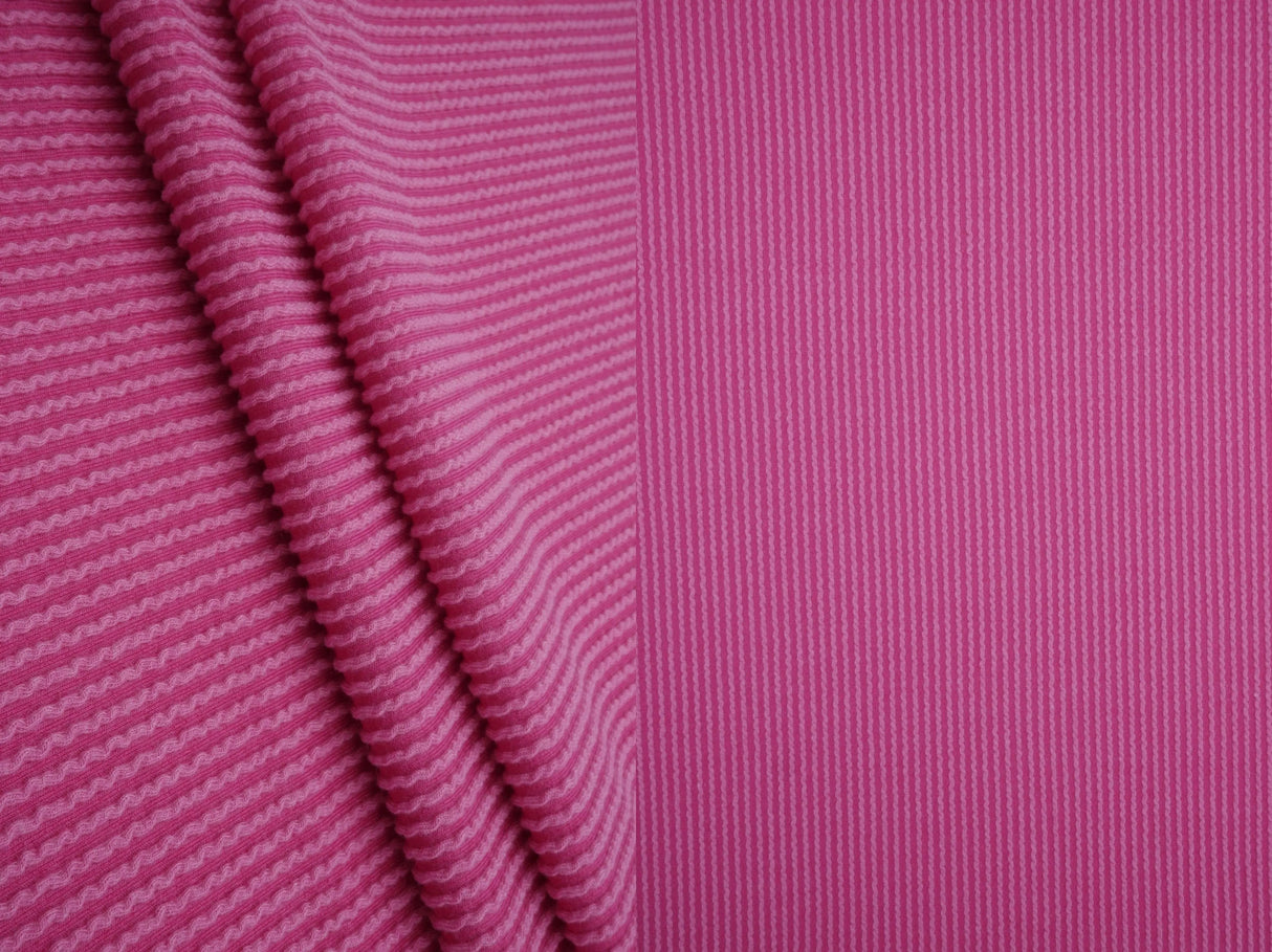 Knit Jacquard Rib Fabric 1 Yard Soft Stretch Textured Knit 52" Wide