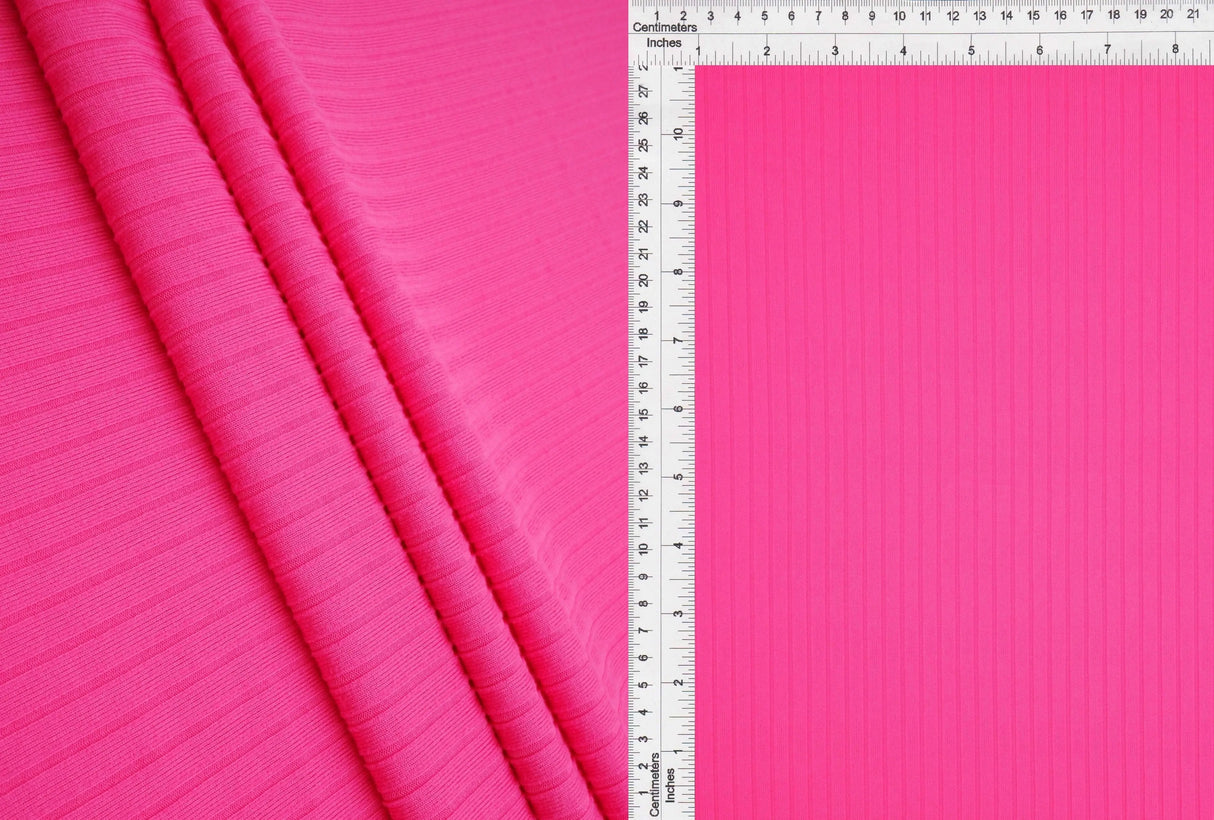1 Yard 8x3 Yummy Rib Solid Knit Fabric, Soft Stretch Comfortable Texture 58/60" Wide