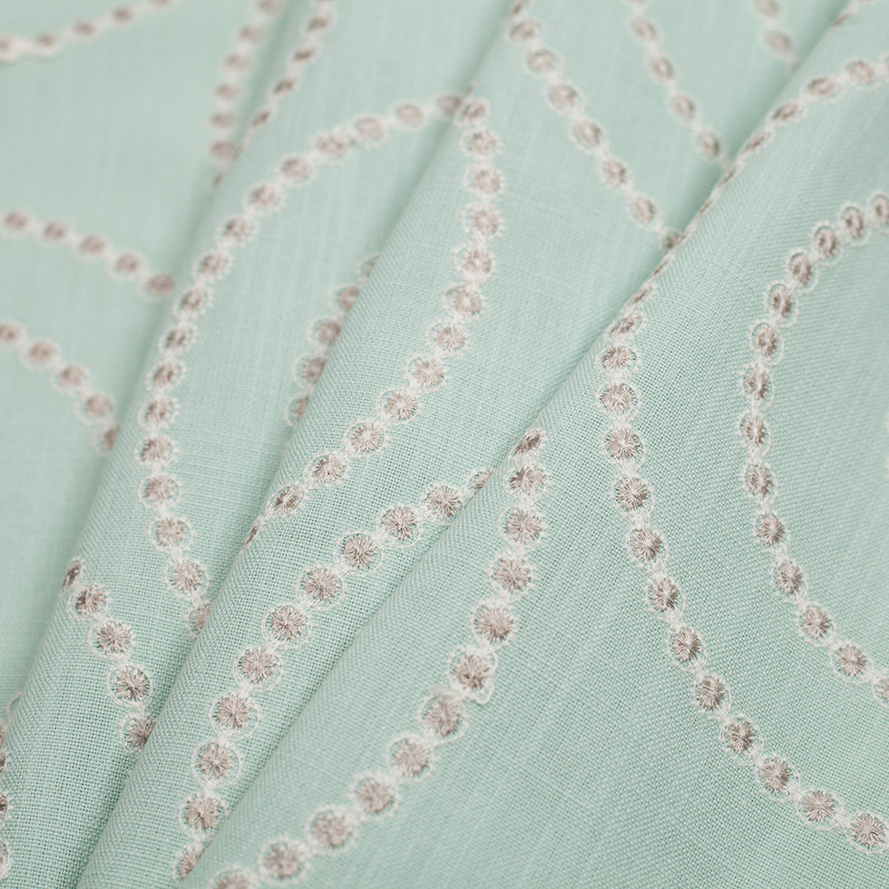 Opal Embroidered Circles Polyester Woven