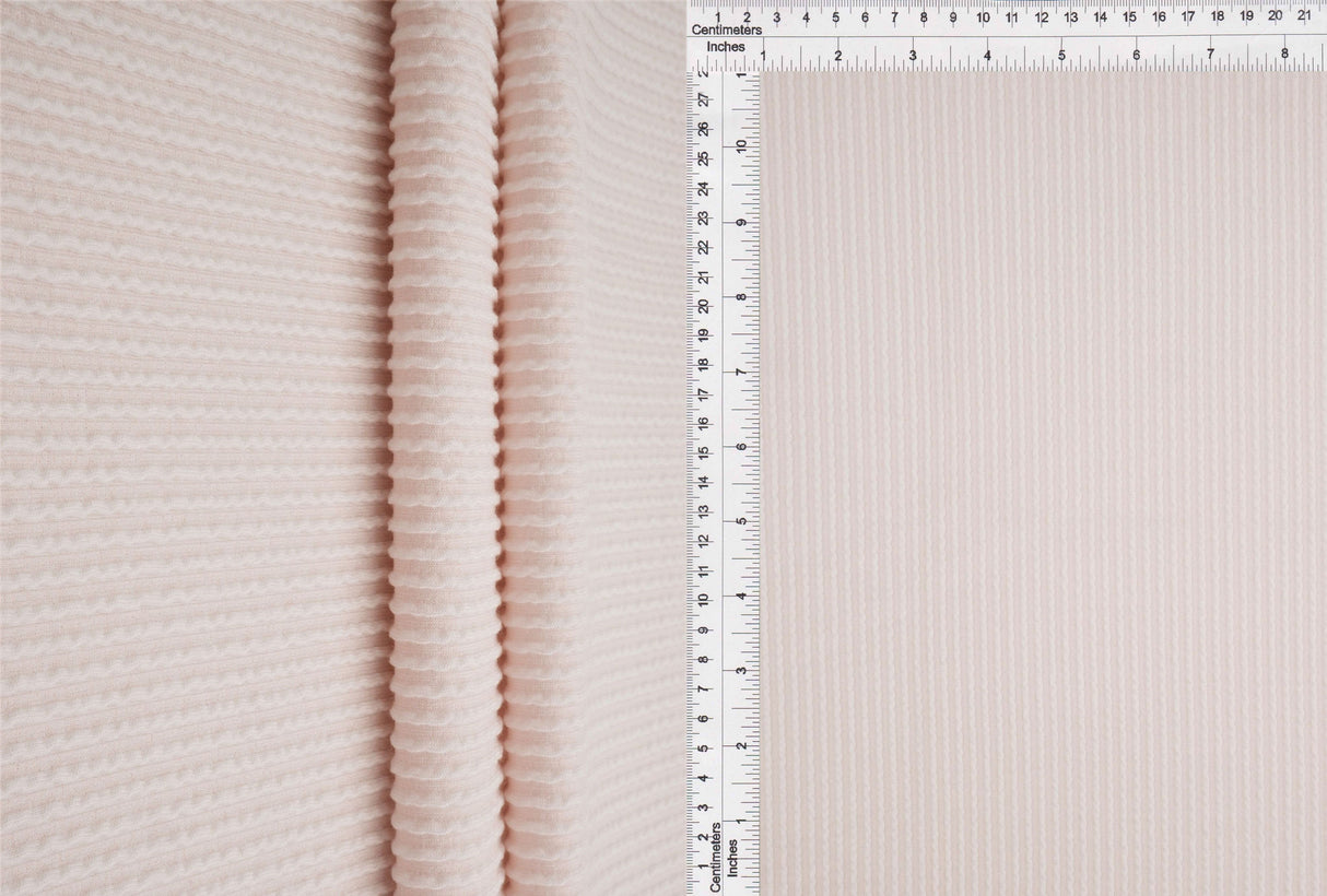 Jacquard Double Knit Rib Stretch Fabric