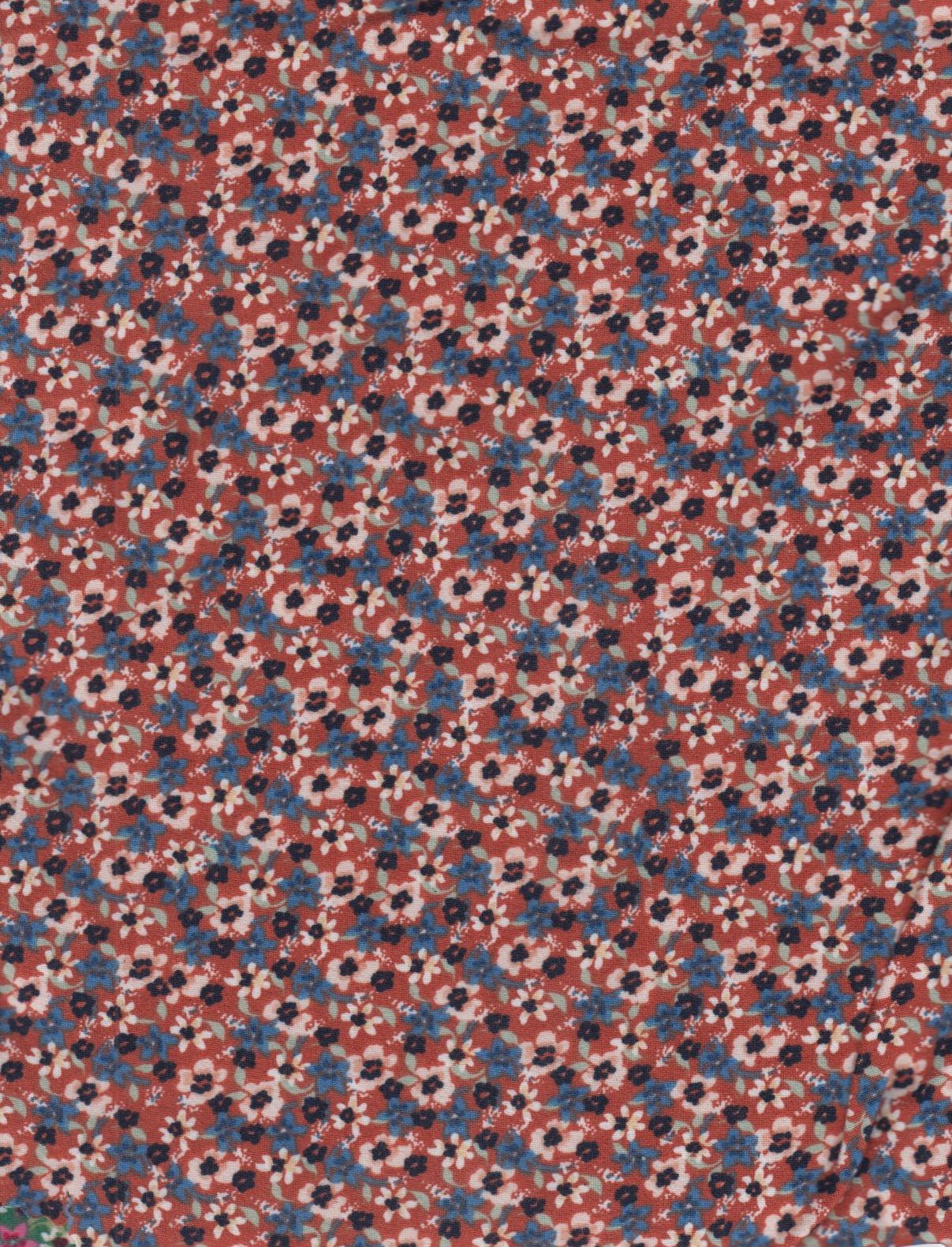 DTY Brushed Ditsy Floral Knit Terracotta