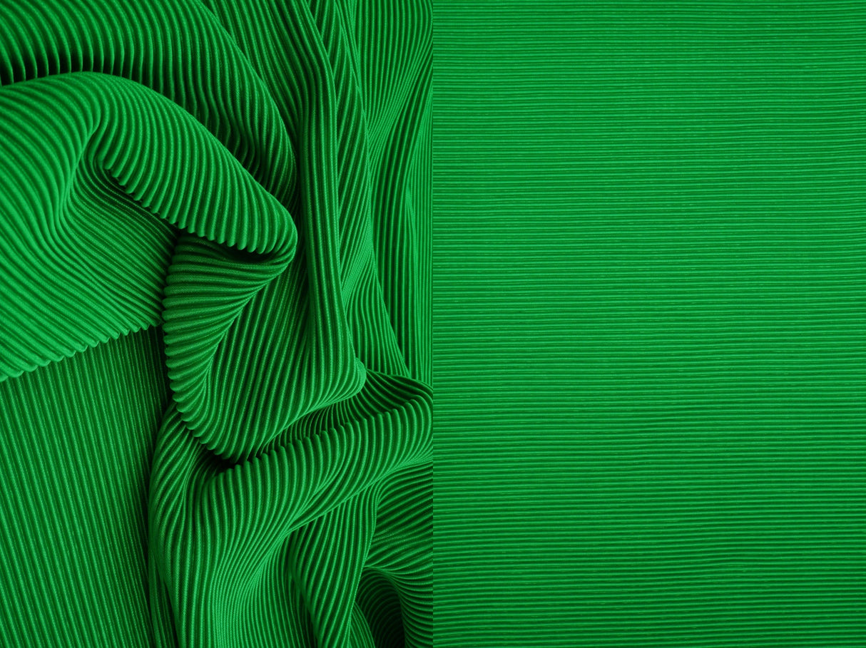 Pleated Bodre Interlock Knit Fabric
