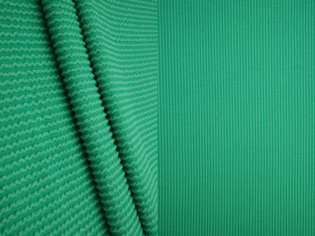 Jacquard Double Knit Rib Stretch Fabric