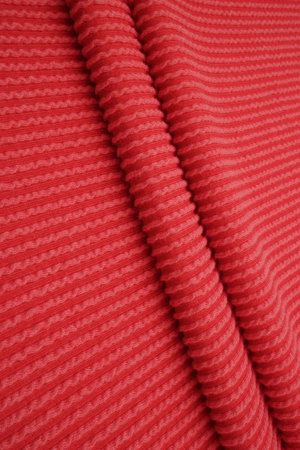 Jacquard Double Knit Rib Stretch Fabric