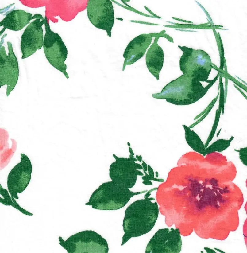 Watercolor Floral Knit Fabric DTY Brushed Soft Stretch 58/60" Wide