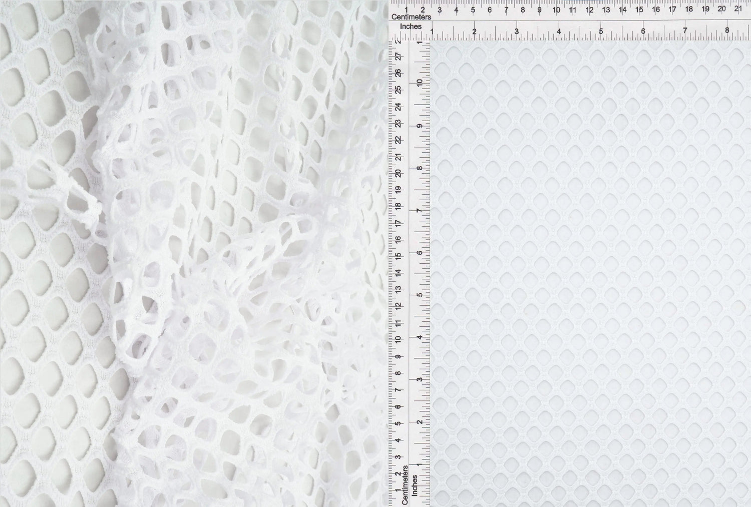 Big Fishnet Mesh Fabric Solid Open Weave, 58/60” Wide Lightweight Polyester