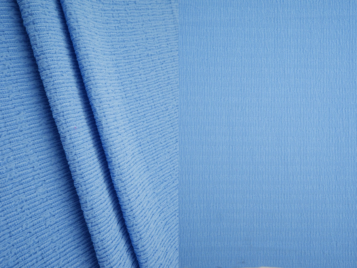 Bubble Jersey Crepe Solid Stretch Fabric