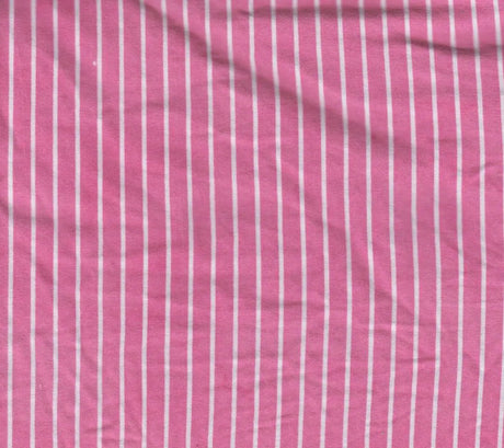 1 Yard DTY Brushed Vertical Stripe Print Knit Fabric, 58/60? Wide Polyester Spandex Blend