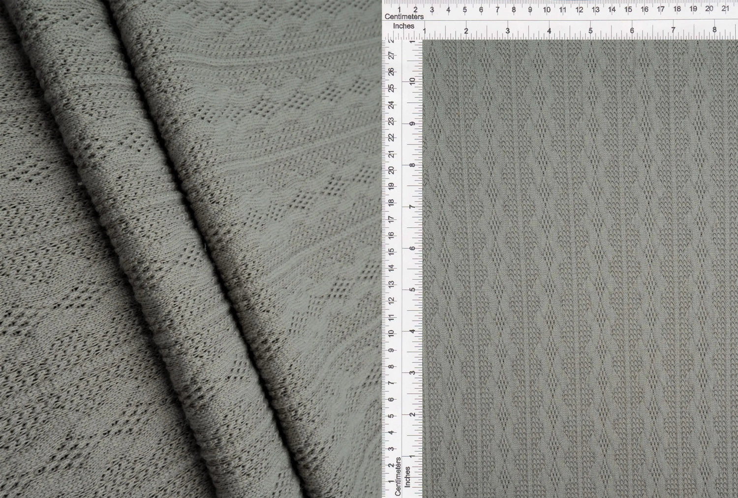 Knit Jacquard Cable Knit Sweater Fabric Stretch Polyester Spandex 58/60 Inches Wide