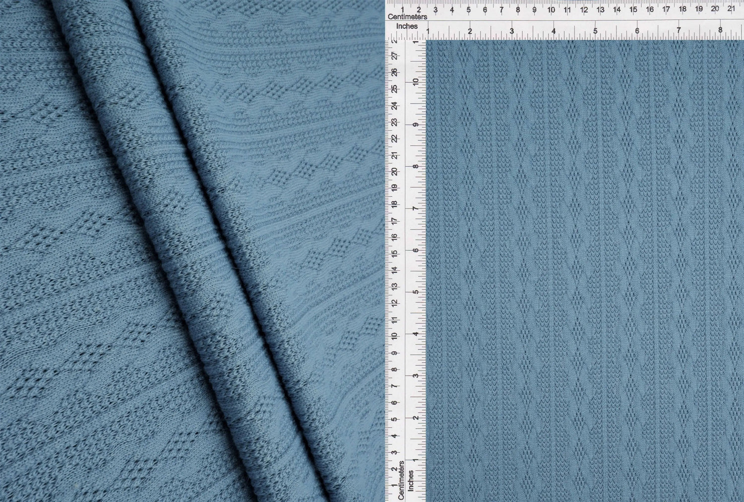 Knit Jacquard Cable Knit Sweater Fabric Stretch Polyester Spandex 58/60 Inches Wide