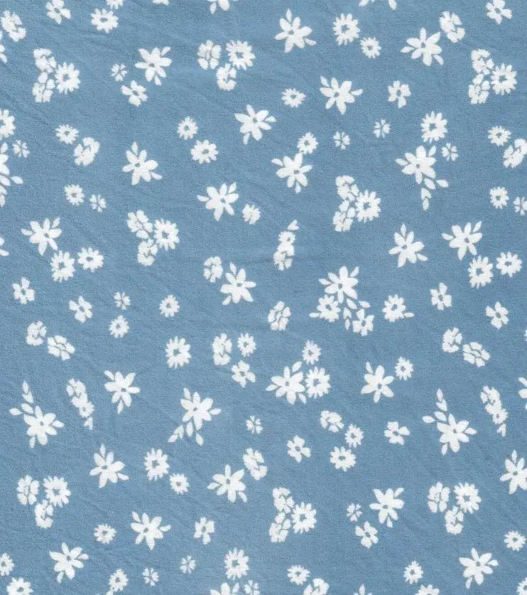 DTY Brushed Ditsy Floral Print Fabric 1 Yard Soft Stretch Lightweight 58/60" Wide