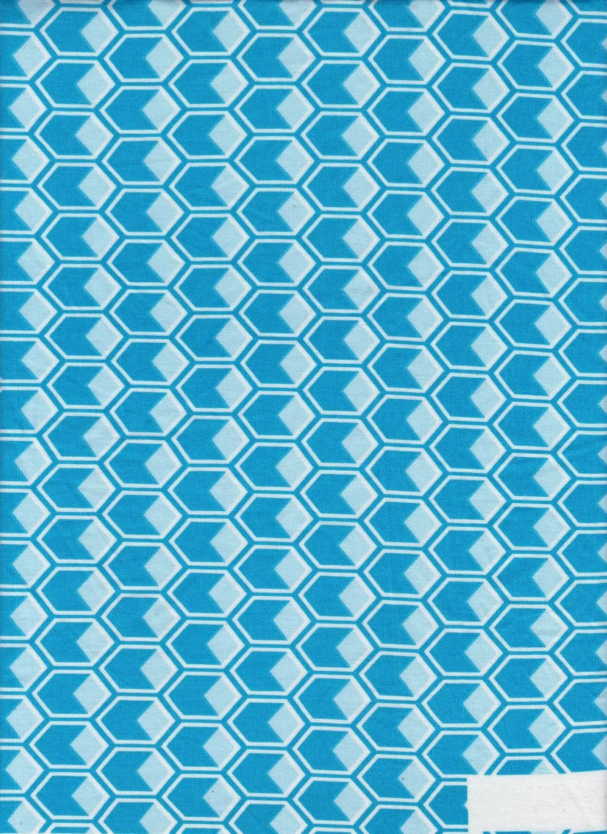 1 Yard DTY Geo Print Knit Fabric 180 GSM, 58/60? Wide Polyester Spandex Blend