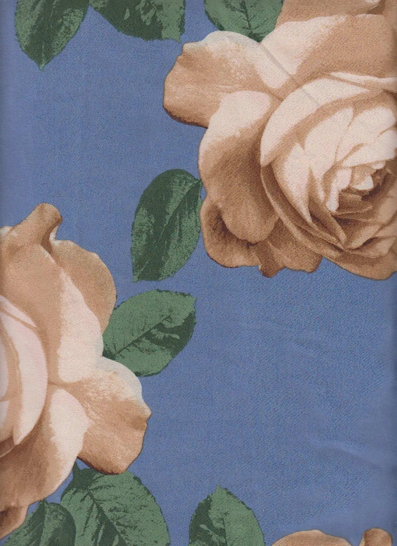 1 Yard Satin Floral Print Fabric Smooth Lightweight 58 Inches Wide