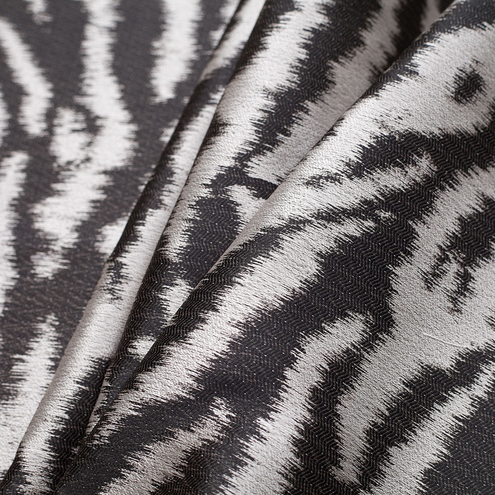Black Animal Printed Polyester Woven