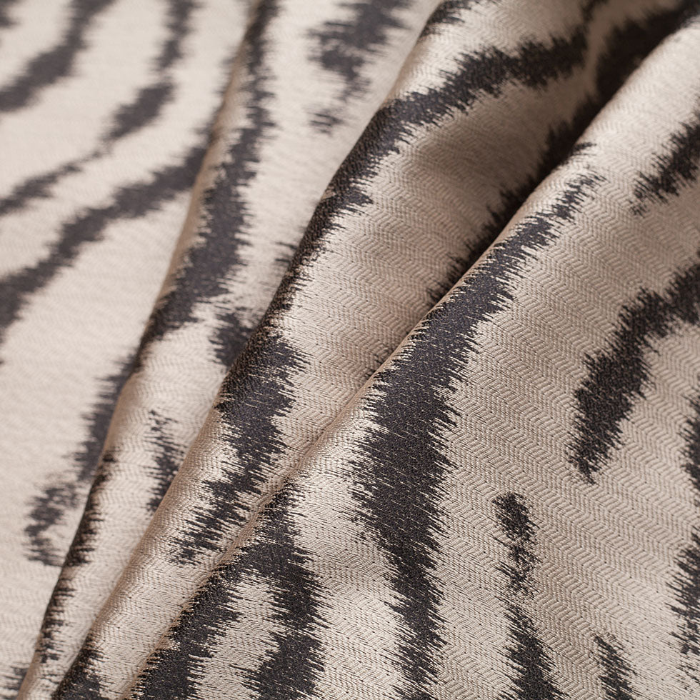 Sand/Black Animal Printed Polyester Woven
