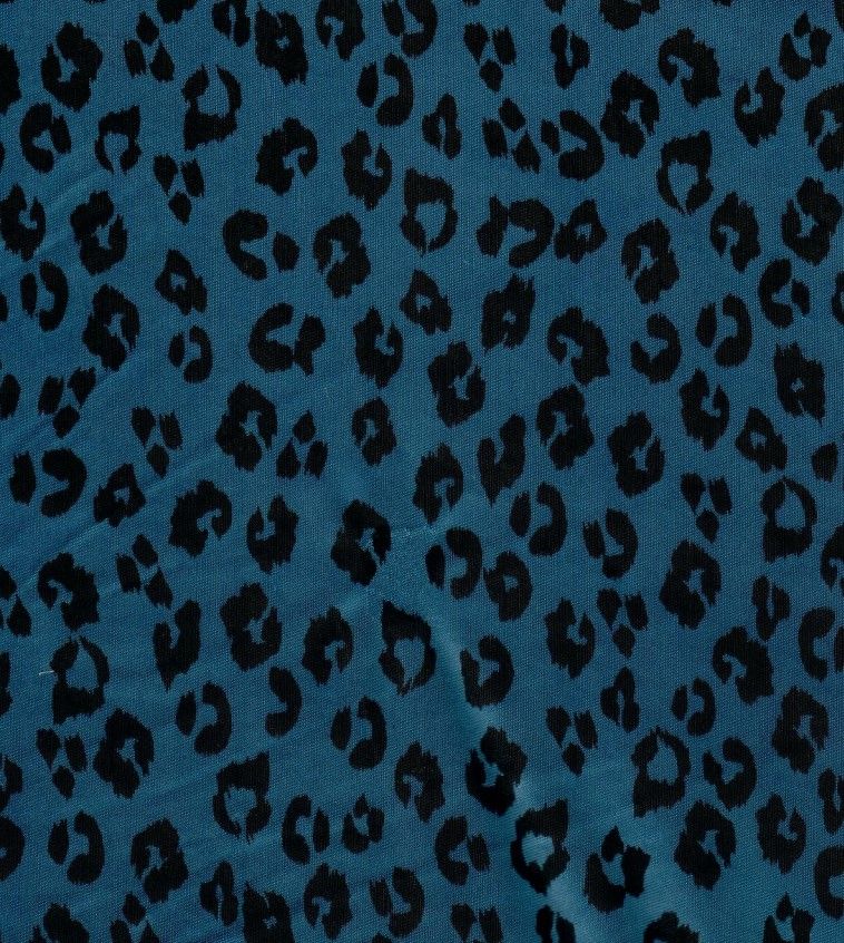 Animal Print Pleated Interlock Fabric