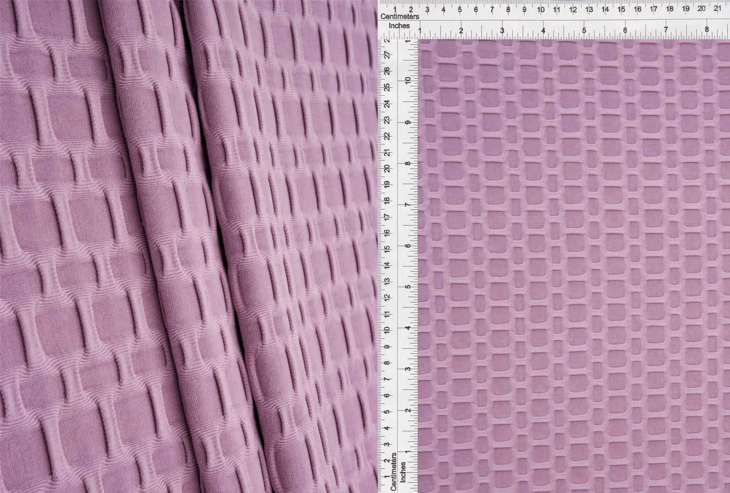 Honeycomb Knit Jacquard Solid Fabric Stretch Polyester Spandex 58/60 Inches Wide