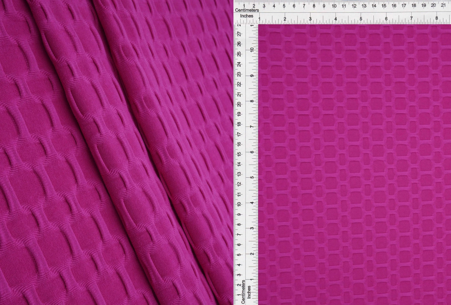 Honeycomb Knit Jacquard Solid Fabric Stretch Polyester Spandex 58/60 Inches Wide