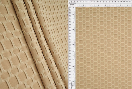 Honeycomb Knit Jacquard Solid Fabric 1 Yard Stretch Soft Durable 58/60" Wide