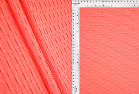 Honeycomb Knit Jacquard Solid Fabric Stretch Polyester Spandex 58/60 Inches Wide