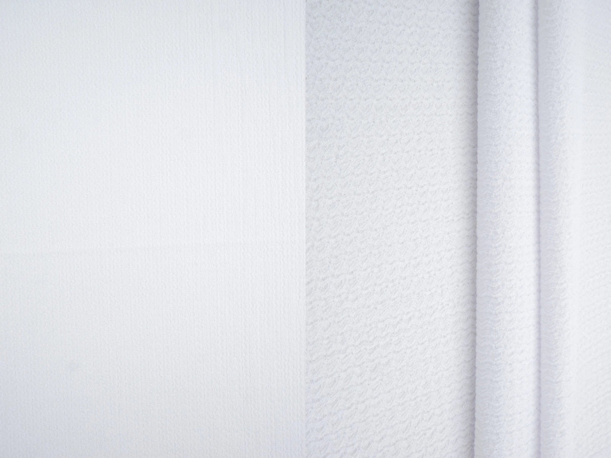 1 Yard White Mini Missoni Stretch Knit Fabric, Soft Textured 56/58" Wide