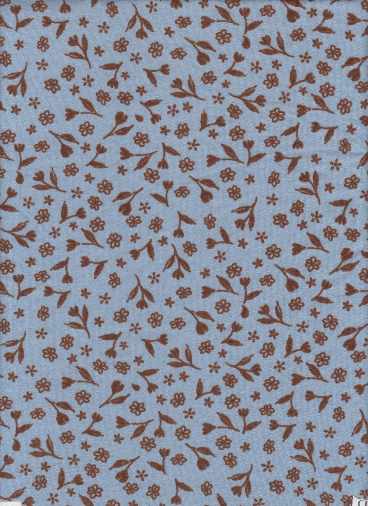 Brushed DTY Ditsy Print Knit Chambray