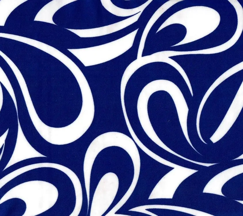 1 Yard Royal Geo DTY Knit Fabric Soft Stretch 58/60 Inches Wide