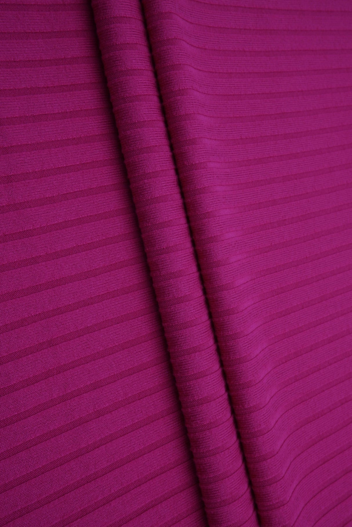 Rib Stretch Knit Fabric Solid