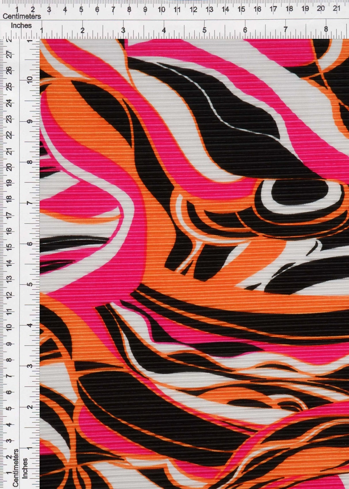 1 Yard Bodre Interlock Pleated Abstract Print Knit Fabric 150 GSM, 58/59? Wide 100% Polyester