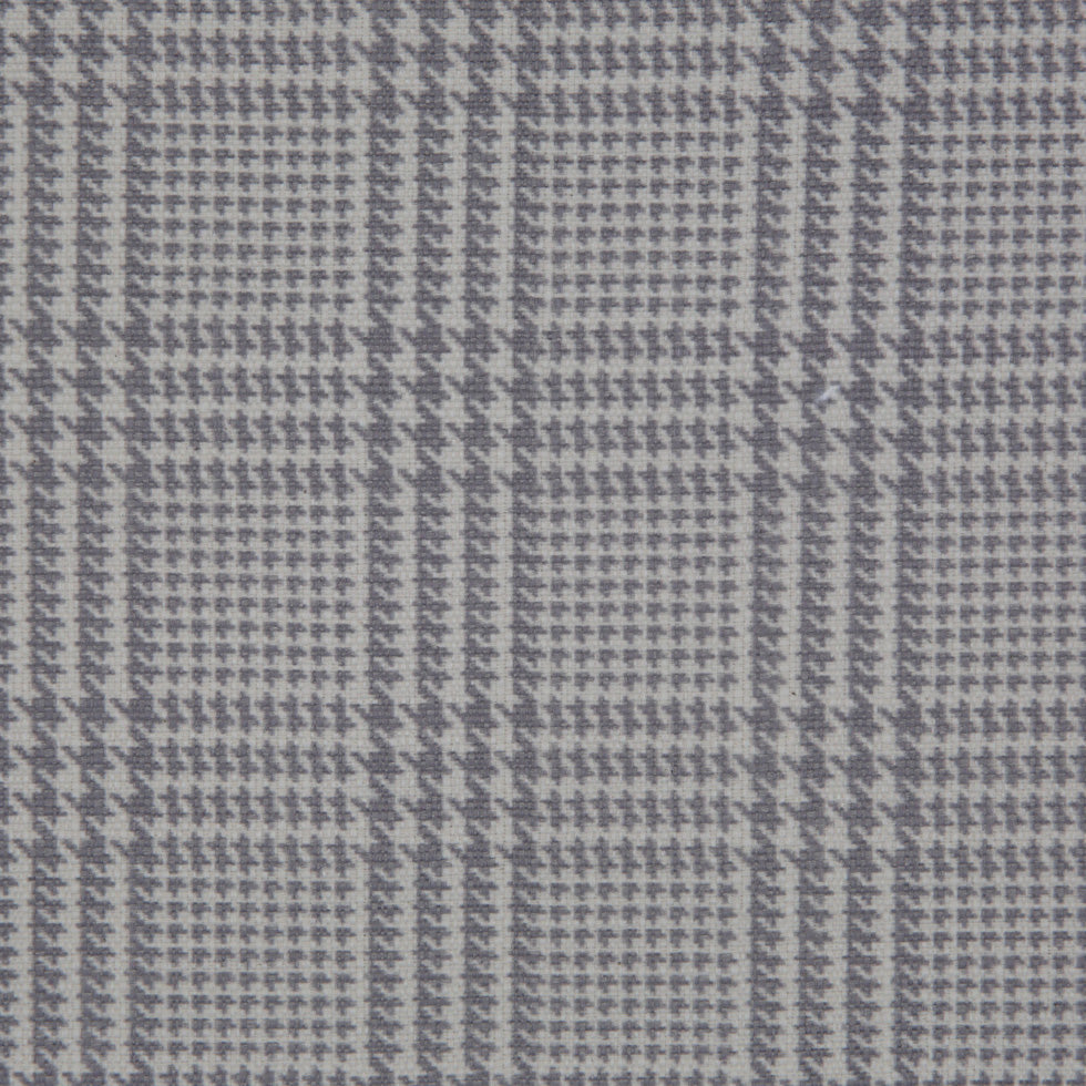 Spanish Heather Gray Houndstooth Poly-Cotton Woven