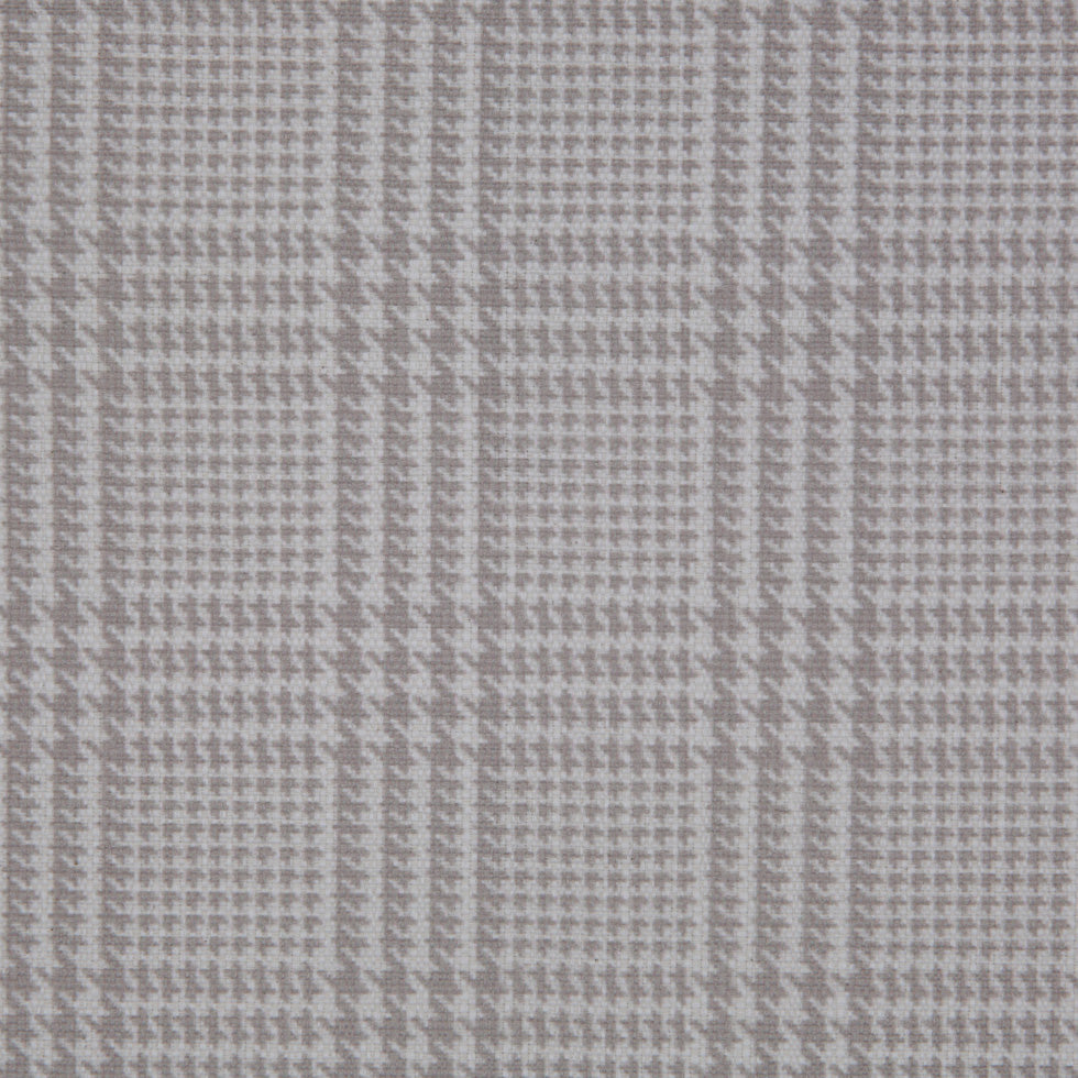 Spanish Beige Houndstooth Poly-Cotton Woven