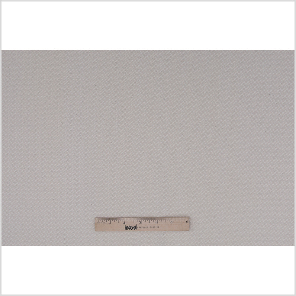 Spanish Natural Raised Checks Polyester Blended Woven