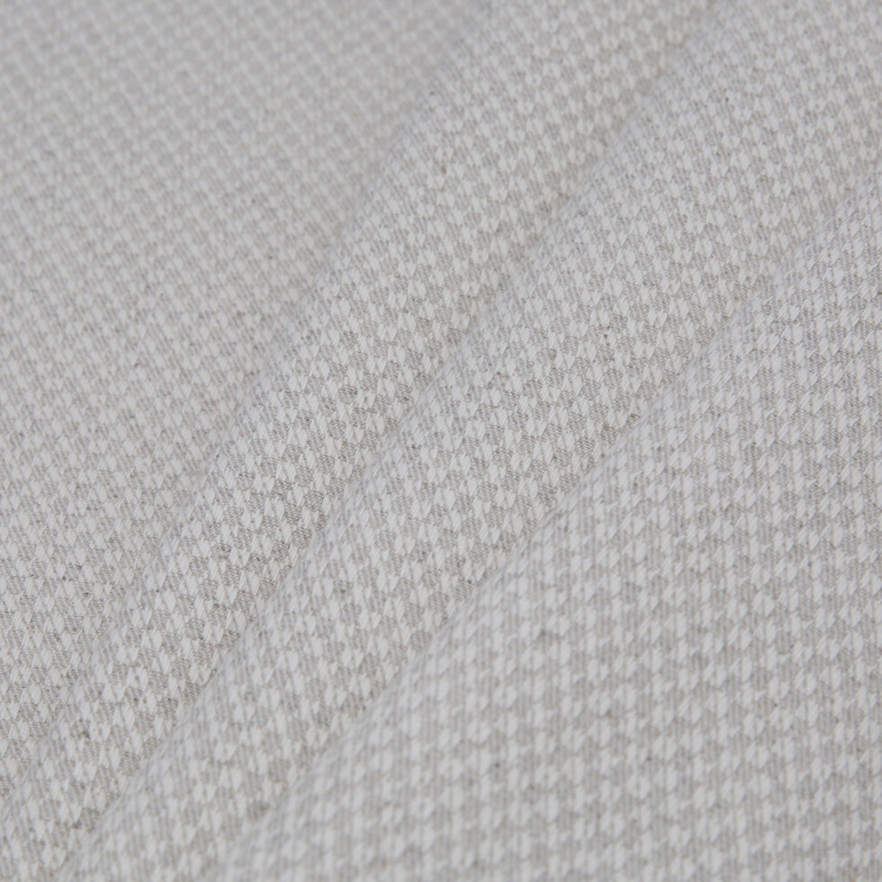 Spanish Light Gray Raised Checks Polyester Blended Woven
