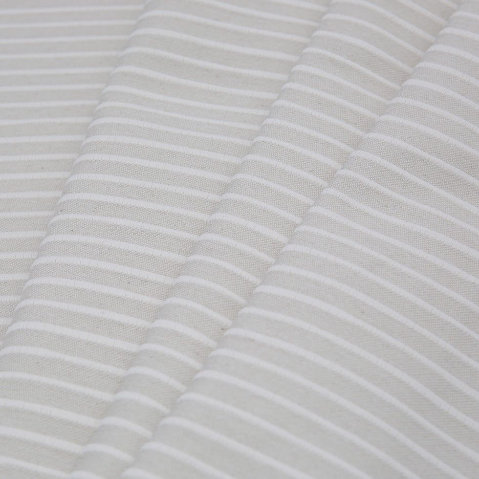 Spanish Light Natural Striped Polyester Blended Woven