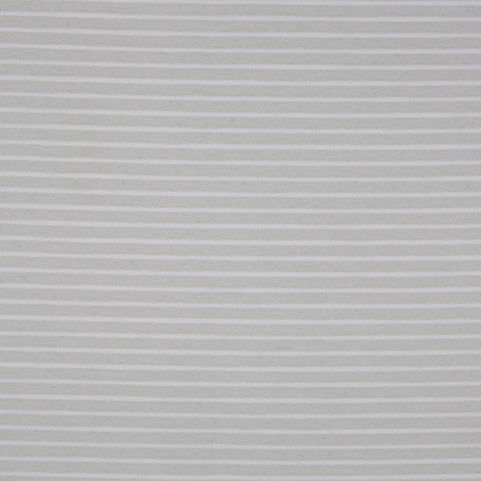 Spanish Light Natural Striped Polyester Blended Woven