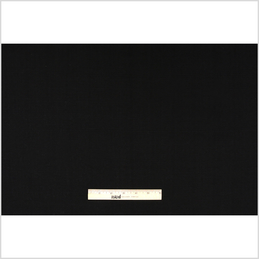 Spanish Black Textured Polyester Blended Woven