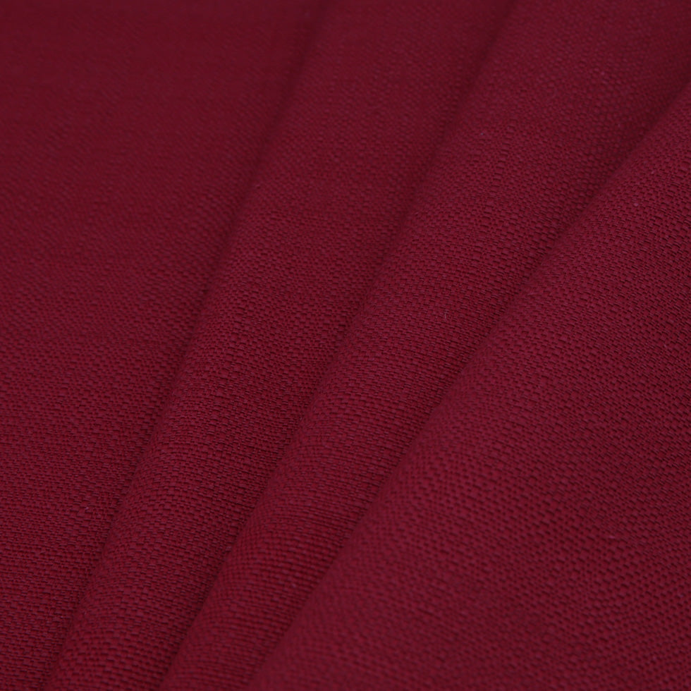 Spanish Red Textured Polyester Blended Woven