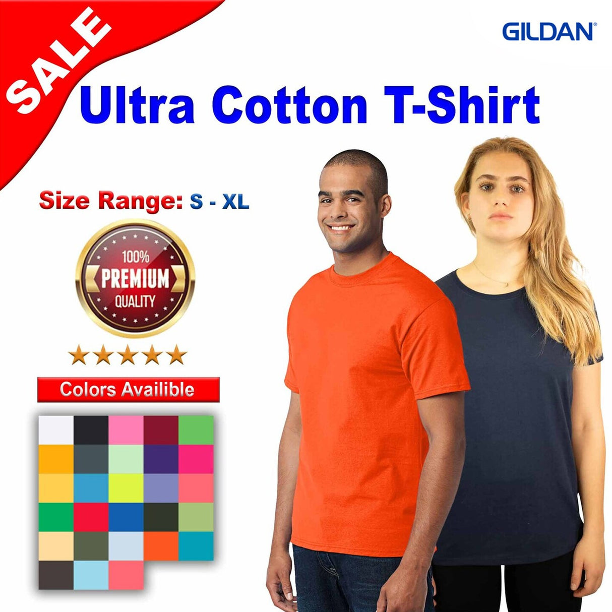 Gildan® Ultra Cotton Short Sleeve Crew-Neck T-Shirt